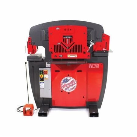 EDWARDS Ironworker, 100 Ton, 11 In Throat Depth, 6 X 6 X 12 In Angle Shearing, Flat Bar Shearing 12 X 18 IW100DX-3P208